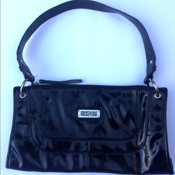 Kenneth Cole Reaction Black leather hand bag - Picture 1 of 2